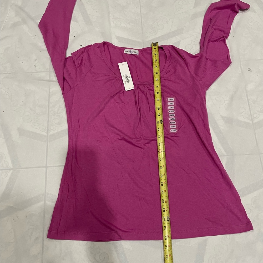 Rebecca Beeson Fuchsia Long Sleeve Blouse New